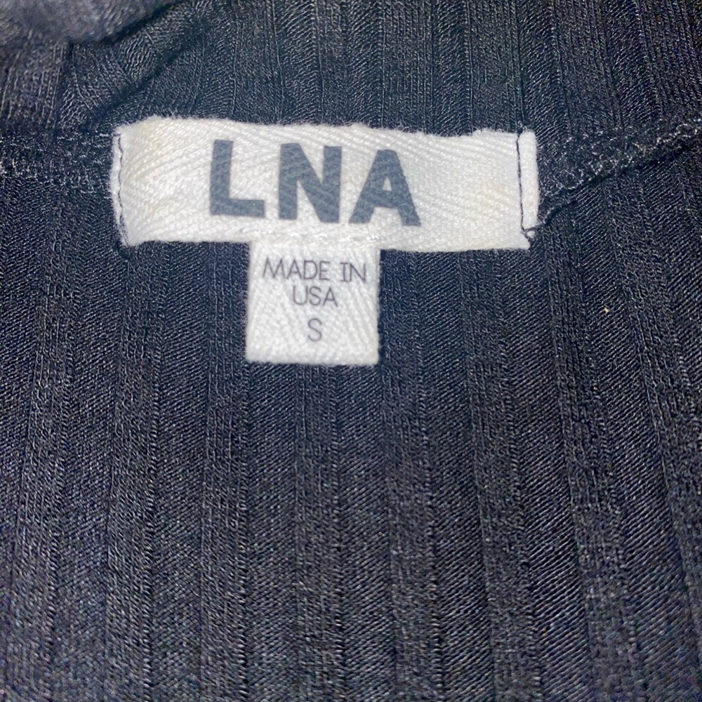 LNA Lir Rib Black Dress - Picture 4 of 5
